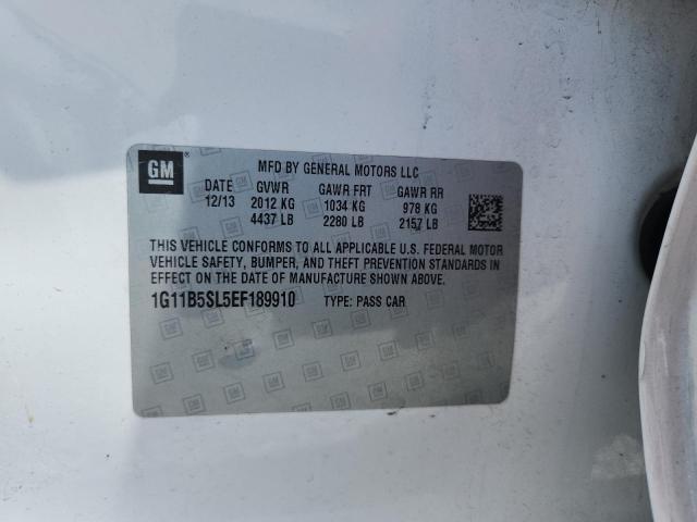 55216956 :رقم المزاد ، 1G11B5SL5EF189910 vin ، 2014 Chevrolet Malibu مزاد بيع