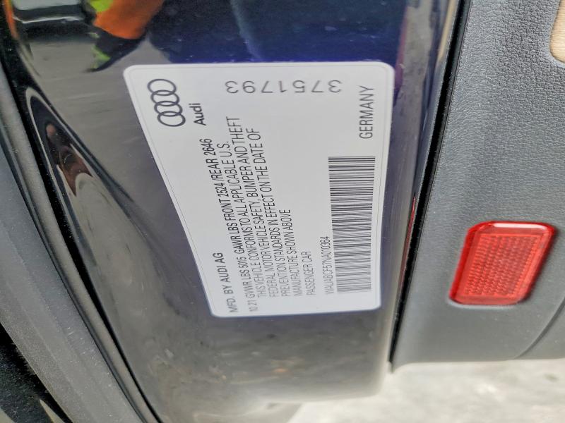 2022 Audi A5 მანქანა იყიდება აუქციონზე, vin: WAUABCF57NA010364, აუქციონის ნომერი: 53792466