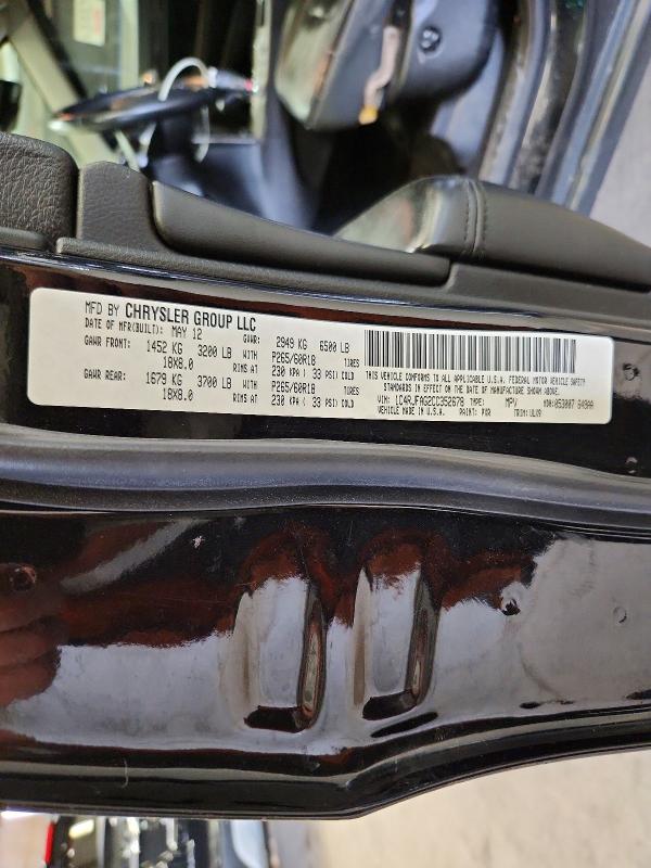 Aukcja sprzedaży 2012 Jeep Grand Cherokee, vin: 1C4RJFAG2CC352678, numer aukcji: 55370736