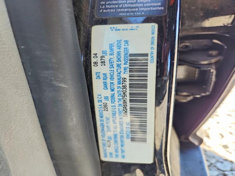 Aukcja sprzedaży 2005 Volkswagen Jetta, vin: 3VWSR69M75M038799, numer aukcji: 49681686