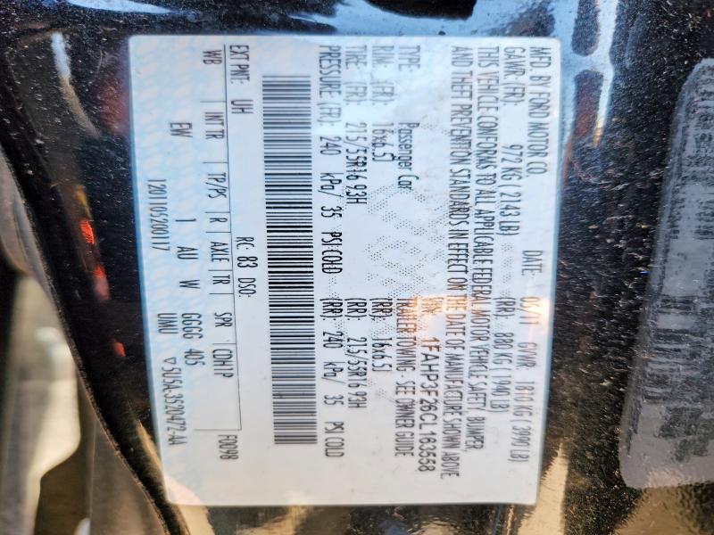 Aukcja sprzedaży 2012 Ford Focus, vin: 1FAHP3F26CL163558, numer aukcji: 53109816