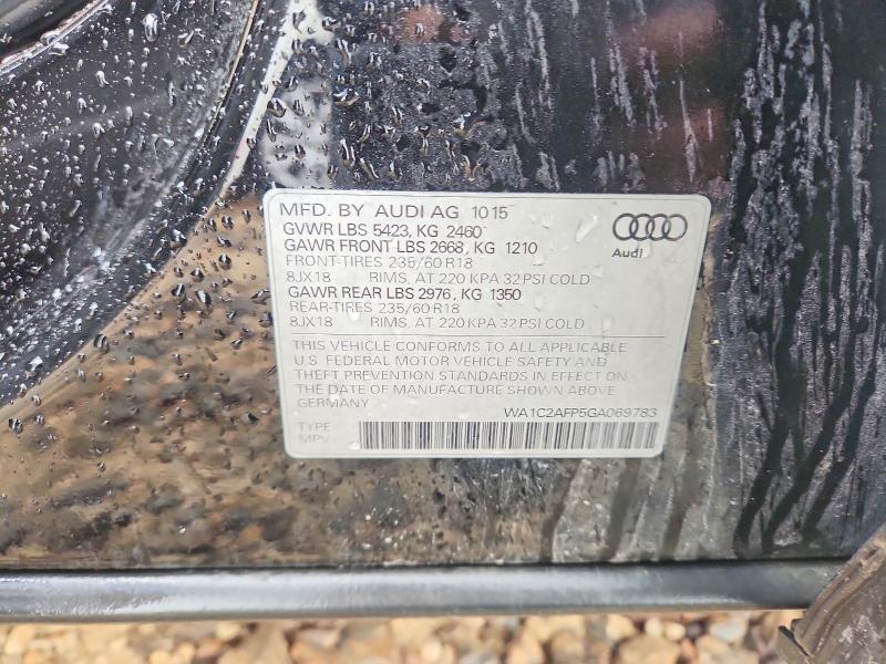 Продажа на аукционе авто 2016 Audi Q5, vin: WA1C2AFP5GA069783, номер лота: 54980196