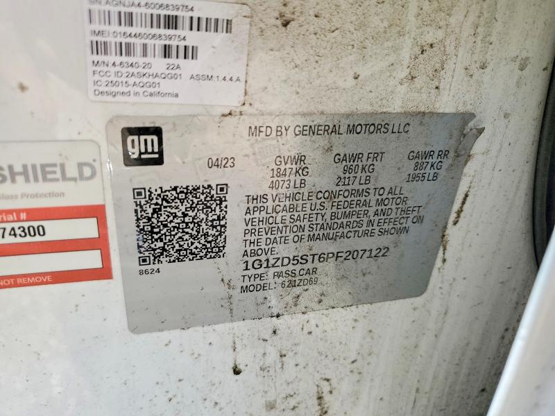 Продаж на аукціоні авто 2023 Chevrolet Malibu, vin: 1G1ZD5ST6PF207122, номер лоту: 55179106