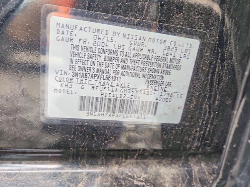 Aukcja sprzedaży 2015 Nissan Sentra, vin: 3N1AB7APXFL661911, numer aukcji: 52695006