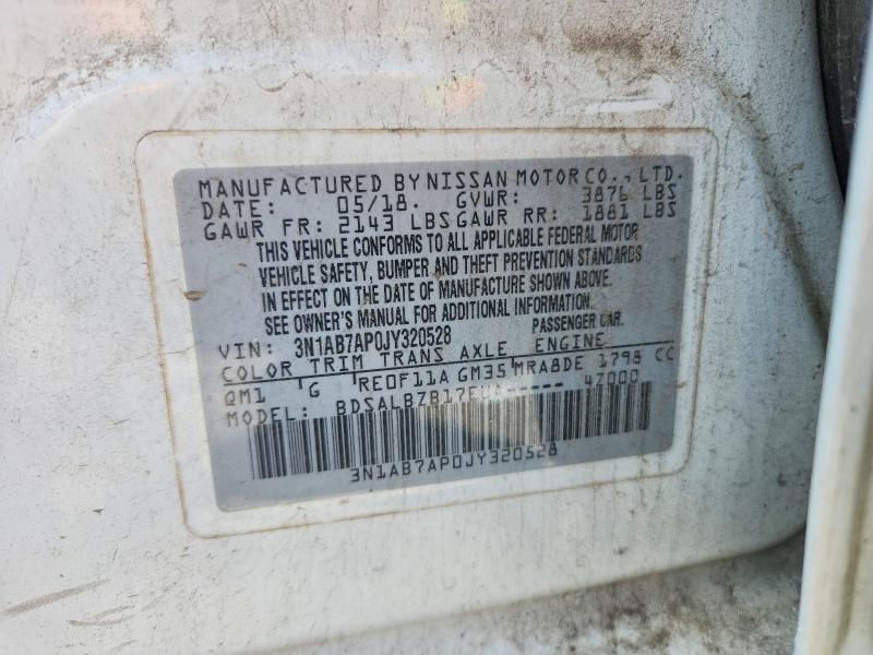 53399466 :رقم المزاد ، 3N1AB7AP0JY320528 vin ، 2018 Nissan Sentra مزاد بيع