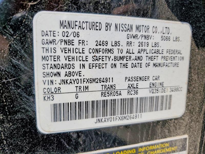 Продажа на аукционе авто 2006 Infiniti M35, vin: JNKAY01FX6M264911, номер лота: 53798336