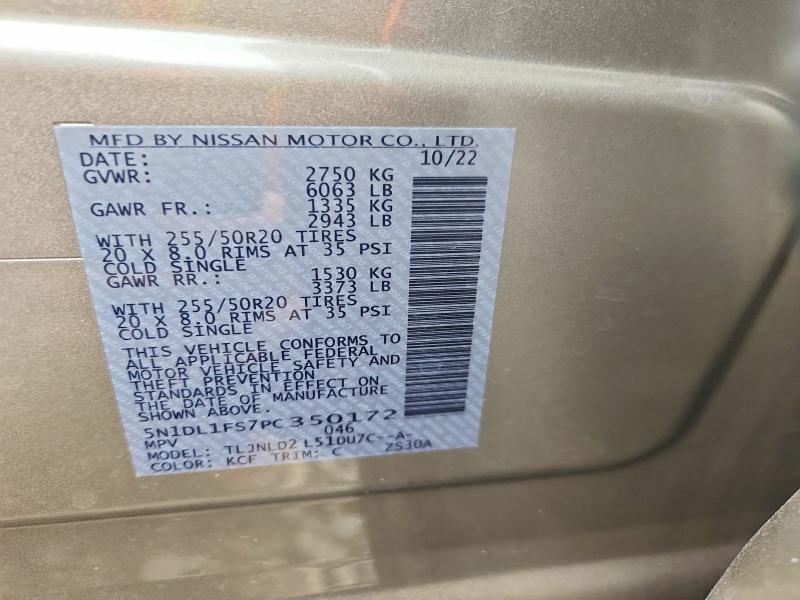 Продаж на аукціоні авто 2023 Infiniti Qx60, vin: 5N1DL1FS7PC350172, номер лоту: 51817326