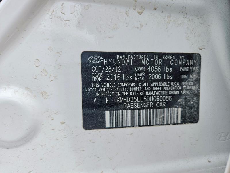 2013 Hyundai Elantra Gt მანქანა იყიდება აუქციონზე, vin: KMHD35LE5DU060086, აუქციონის ნომერი: 54490496