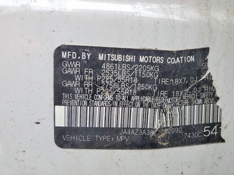Aukcja sprzedaży 2019 Mitsubishi Outlander, vin: JA4AZ3A38KZ012992, numer aukcji: 53826476