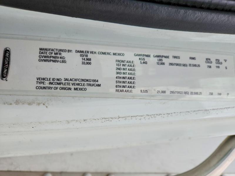 Продажа на аукционе авто 2019 Freightliner M2, vin: 3ALACXFC2KDKG1954, номер лота: 52254776