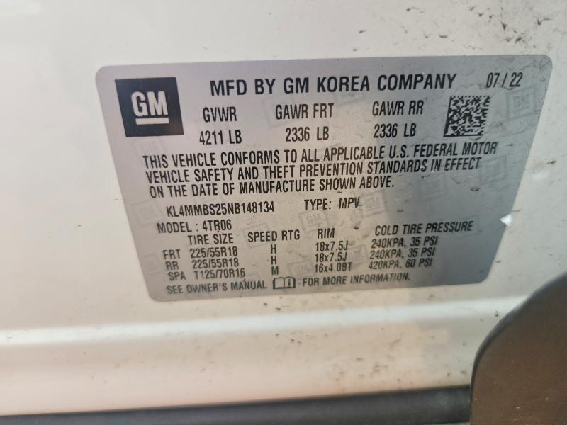 Aukcja sprzedaży 2022 Buick Encore Gx, vin: KL4MMBS25NB148134, numer aukcji: 54160936