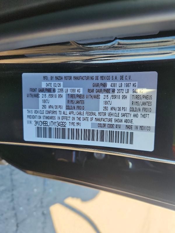 53027546 :رقم المزاد ، 3MVDMBBLXTM134992 vin ، 2026 Mazda Cx-30 مزاد بيع