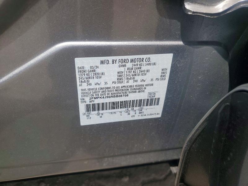 Aukcja sprzedaży 2024 Ford Edge, vin: 2FMPK4J96RBB08708, numer aukcji: 54342886