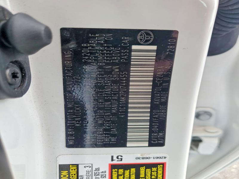 54190176 :رقم المزاد ، 4T1C11AK2PU744455 vin ، 2023 Toyota Camry مزاد بيع