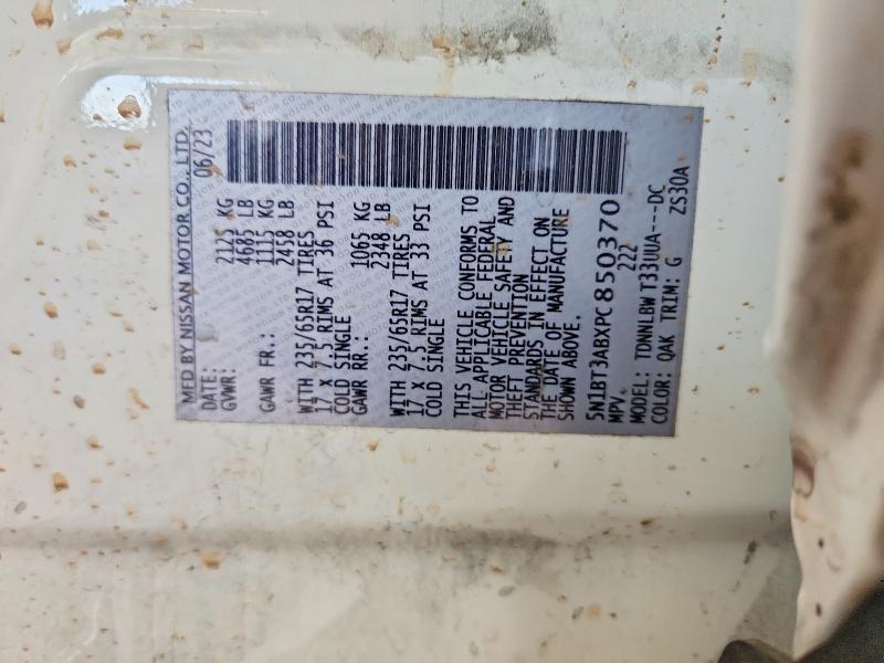 2023 Nissan Rogue მანქანა იყიდება აუქციონზე, vin: 5N1BT3ABXPC850370, აუქციონის ნომერი: 54185736
