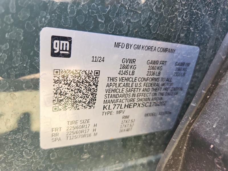 Aukcja sprzedaży 2025 Chevrolet Trax, vin: KL77LHEPXSC178202, numer aukcji: 53996126