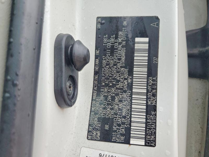 55125376 :رقم المزاد ، 5TDZA22C96S545143 vin ، 2006 Toyota Sienna مزاد بيع