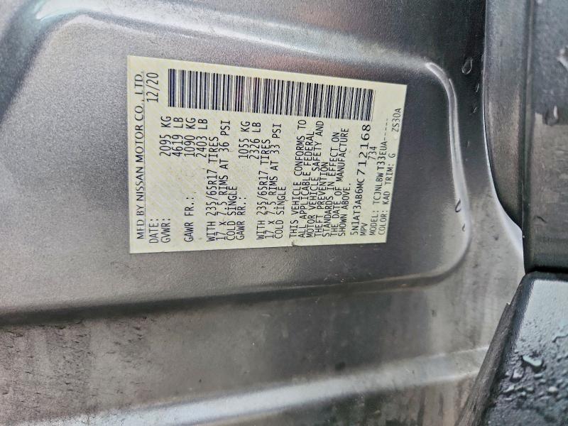 Продажа на аукционе авто 2021 Nissan Rogue, vin: 5N1AT3AB6MC712168, номер лота: 52664726