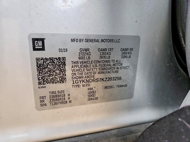 Aukcja sprzedaży 2019 Cadillac Xt5, vin: 1GYKNDRS7KZ203255, numer aukcji: 53765966