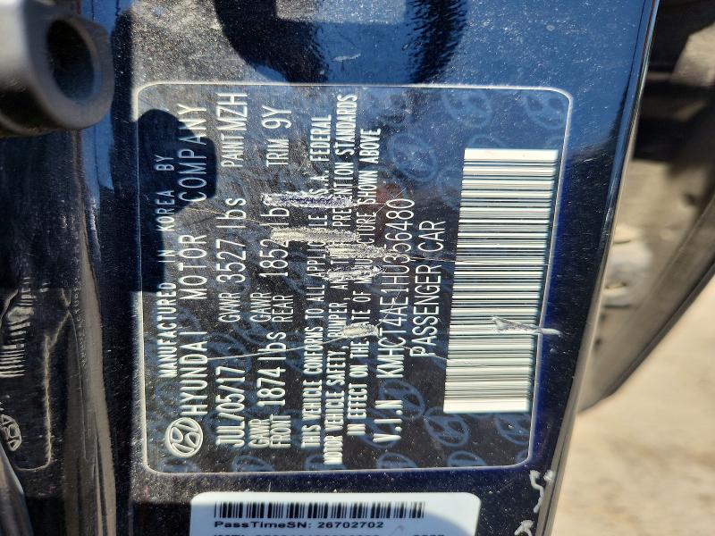 Aukcja sprzedaży 2017 Hyundai Accent, vin: KMHCT4AE1HU356480, numer aukcji: 53322736
