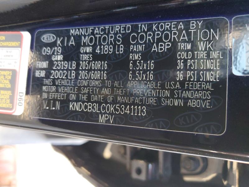 Aukcja sprzedaży 2019 Kia Niro, vin: KNDCB3LC0K5341113, numer aukcji: 54074016