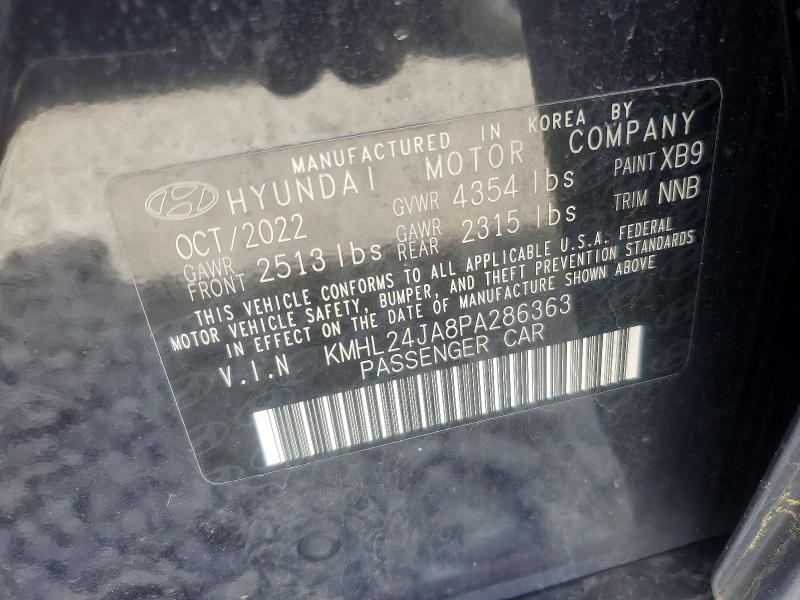 Продажа на аукционе авто 2023 Hyundai Sonata, vin: KMHL24JA8PA286363, номер лота: 53465066