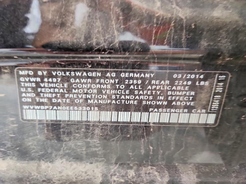 52189946 :رقم المزاد ، WVWBP7AN0EE533015 vin ، 2014 Volkswagen Cc مزاد بيع