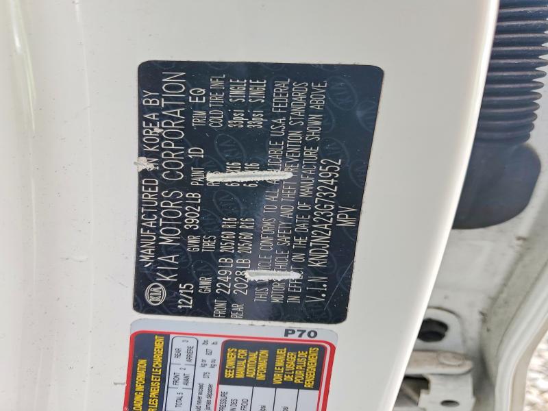 2016 Kia Soul მანქანა იყიდება აუქციონზე, vin: KNDJN2A23G7324952, აუქციონის ნომერი: 52733976