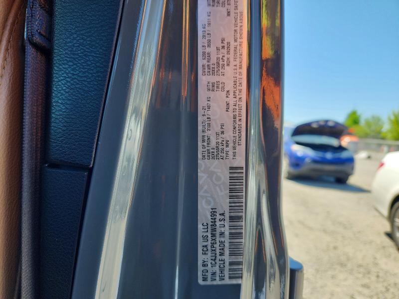 2021 Jeep Wrangler Unlimited მანქანა იყიდება აუქციონზე, vin: 1C4JJXP6XMW844991, აუქციონის ნომერი: 54850776