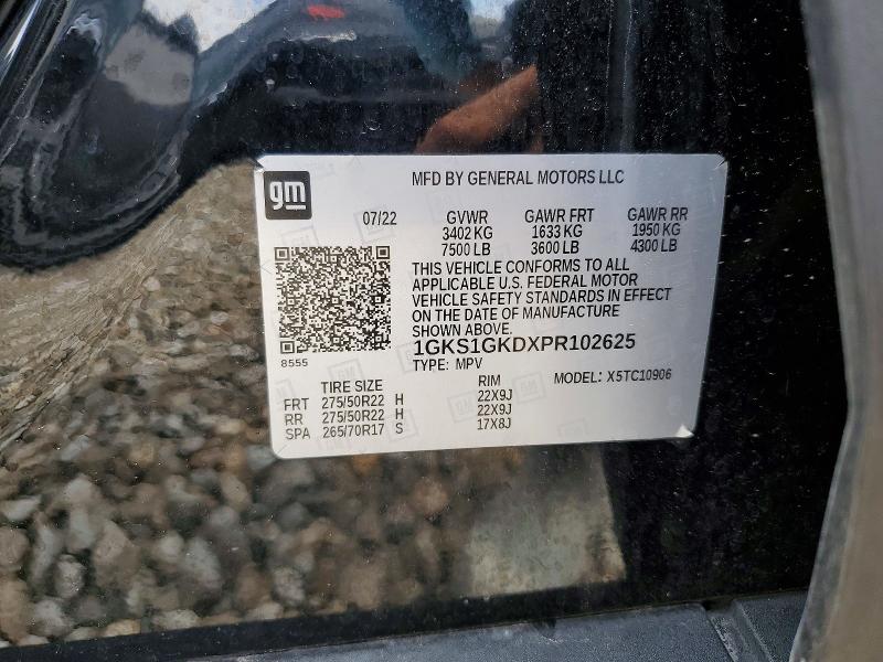 Aukcja sprzedaży 2023 Gmc Yukon Xl, vin: 1GKS1GKDXPR102625, numer aukcji: 54023326