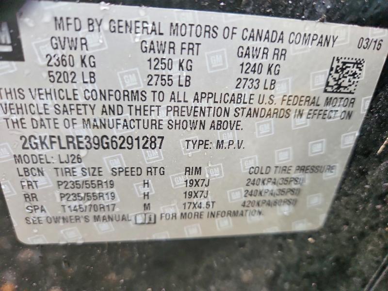 Продаж на аукціоні авто 2016 Gmc Terrain, vin: 2GKFLRE39G6291287, номер лоту: 54859446
