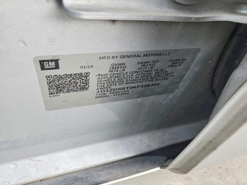 Продажа на аукционе авто 2019 Chevrolet Malibu, vin: 1G1ZD5ST0KF156466, номер лота: 53892516