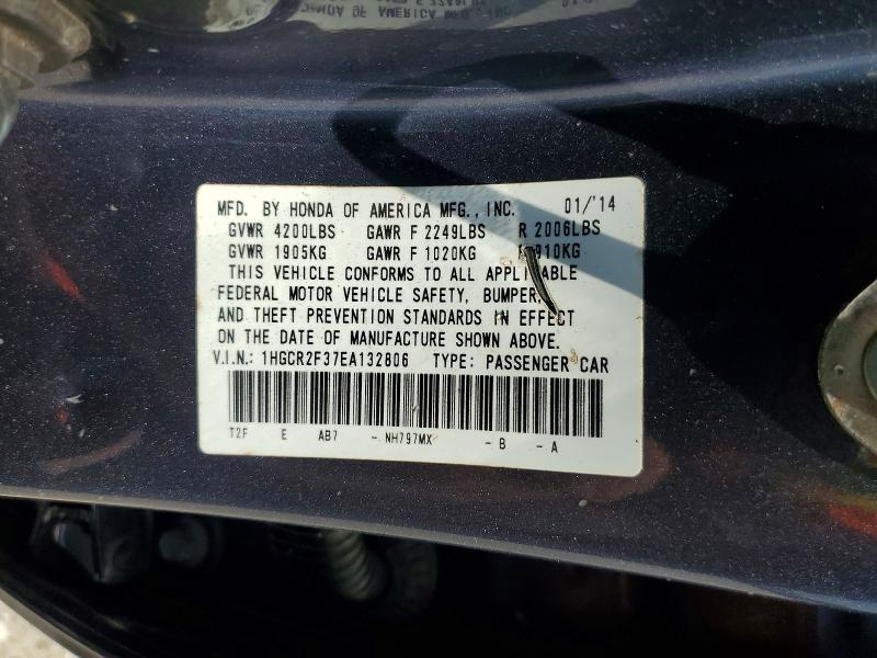 Продаж на аукціоні авто 2014 Honda Accord, vin: 1HGCR2F37EA132806, номер лоту: 54805056