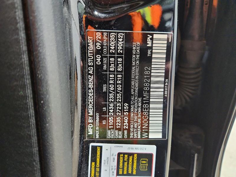 52366376 :رقم المزاد ، W1N0G8EB1MF882182 vin ، 2021 Mercedes-benz Glc مزاد بيع