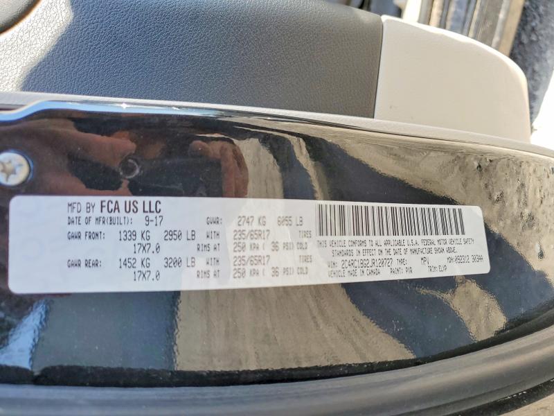 52310266 :رقم المزاد ، 2C4RC1BG2JR120727 vin ، 2018 Chrysler Pacifica مزاد بيع