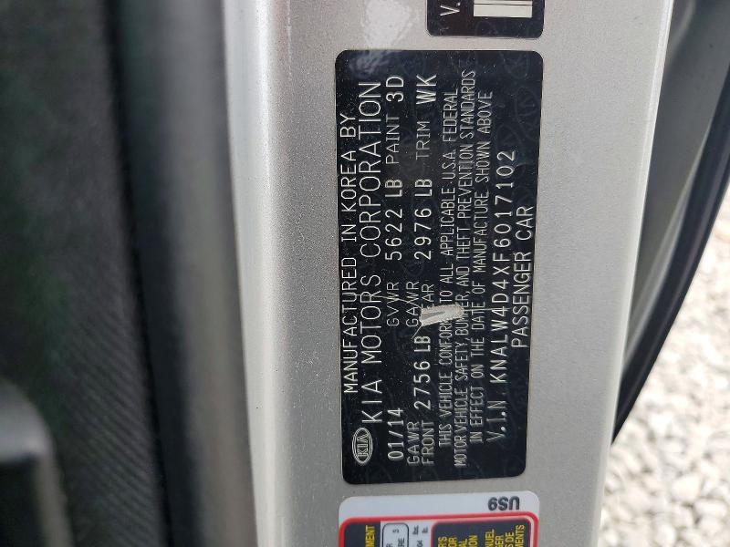 79640275 :رقم المزاد ، KNALW4D4XF6017102 vin ، 2015 Kia K900 مزاد بيع