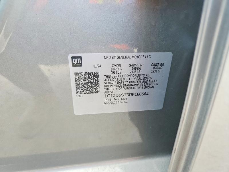 53888846 :رقم المزاد ، 1G1ZD5ST6RF160564 vin ، 2024 Chevrolet Malibu مزاد بيع