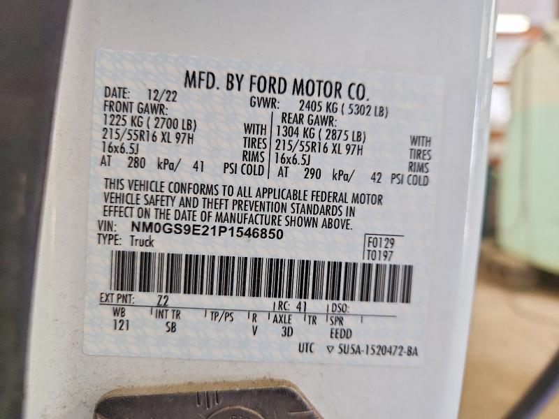 Продаж на аукціоні авто 2023 Ford Transit Connect, vin: NM0GS9E21P1546850, номер лоту: 54283086