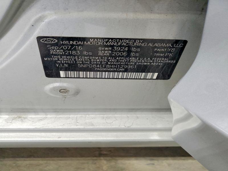 Продаж на аукціоні авто 2017 Hyundai Elantra, vin: 5NPD84LF8HH129961, номер лоту: 53247016