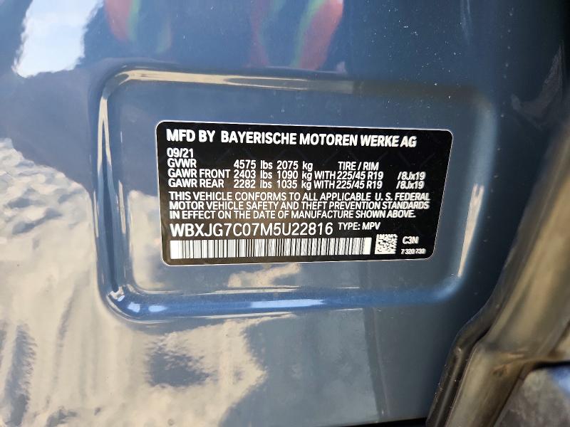 Продажа на аукционе авто 2021 Bmw X1, vin: WBXJG7C07M5U22816, номер лота: 54402606