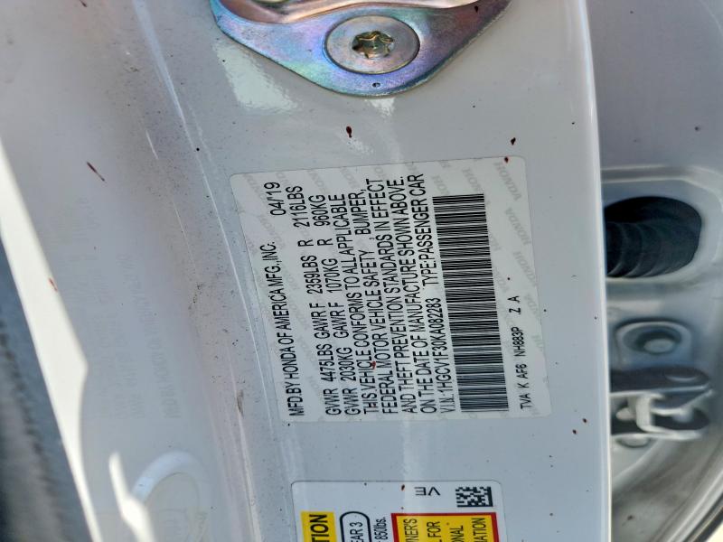 Продажа на аукционе авто 2019 Honda Accord, vin: 1HGCV1F30KA082283, номер лота: 51720316