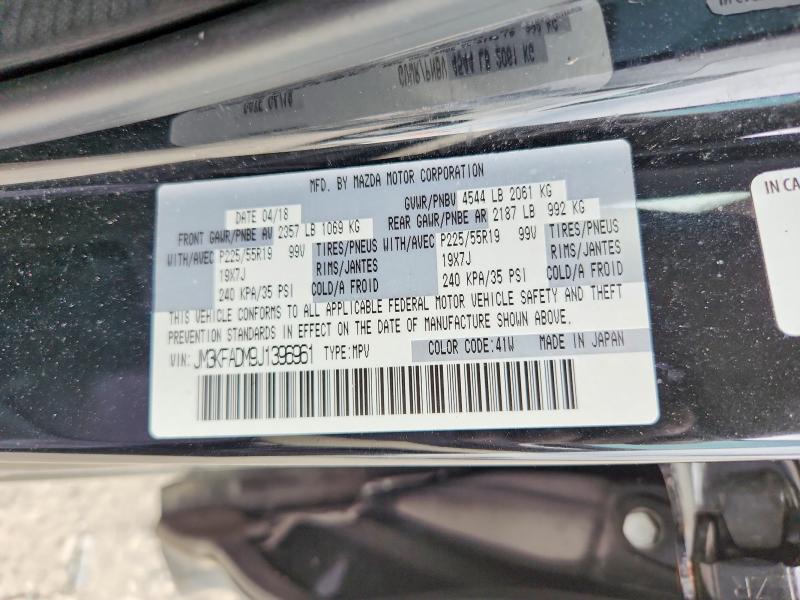 54184446 :رقم المزاد ، JM3KFADM9J1396961 vin ، 2018 Mazda Cx-5 مزاد بيع