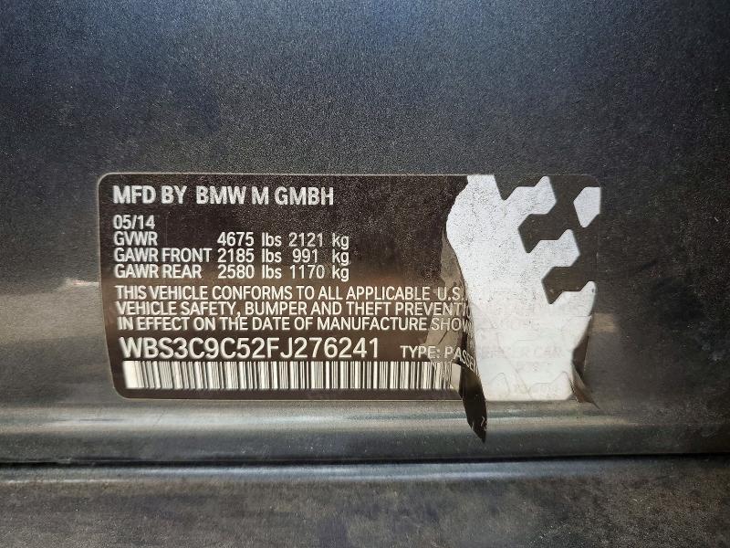 Aukcja sprzedaży 2015 Bmw M3, vin: WBS3C9C52FJ276241, numer aukcji: 52261126