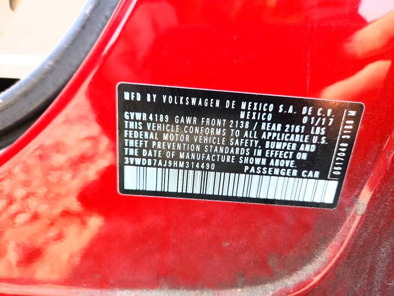 Aukcja sprzedaży 2017 Volkswagen Jetta, vin: 3VWDB7AJ9HM314490, numer aukcji: 52259096