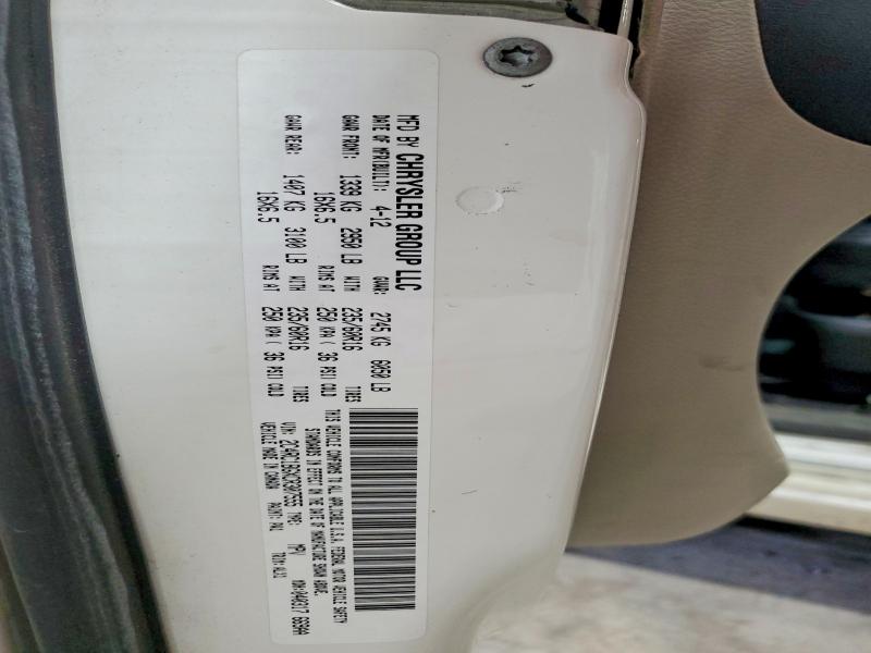 Продаж на аукціоні авто 2012 Chrysler Town & Country, vin: 2C4RC1BGXCR307555, номер лоту: 52578206