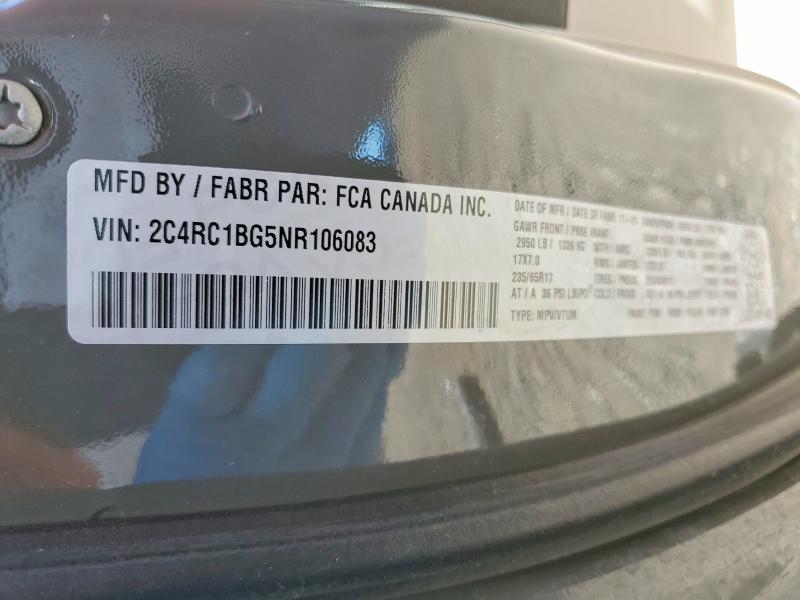 Продажа на аукционе авто 2022 Chrysler Pacifica, vin: 2C4RC1BG5NR106083, номер лота: 53528146