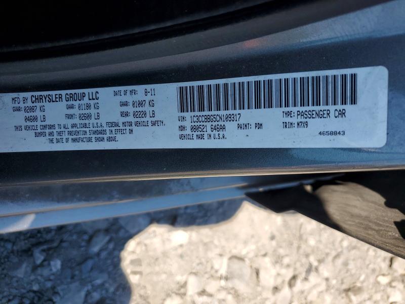 53963736 :رقم المزاد ، 1C3CCBBG5CN109317 vin ، 2012 Chrysler 200 مزاد بيع