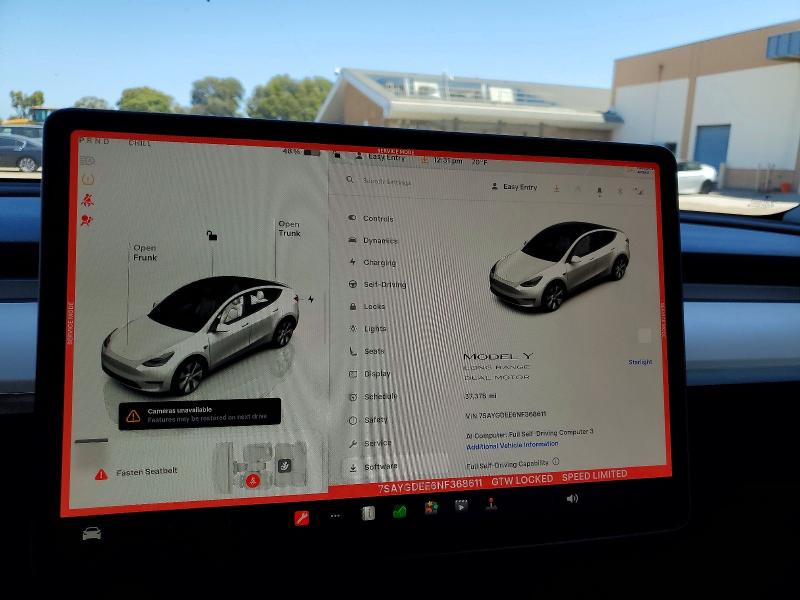Aukcja sprzedaży 2022 Tesla Model Y, vin: 7SAYGDEE6NF368611, numer aukcji: 52583746