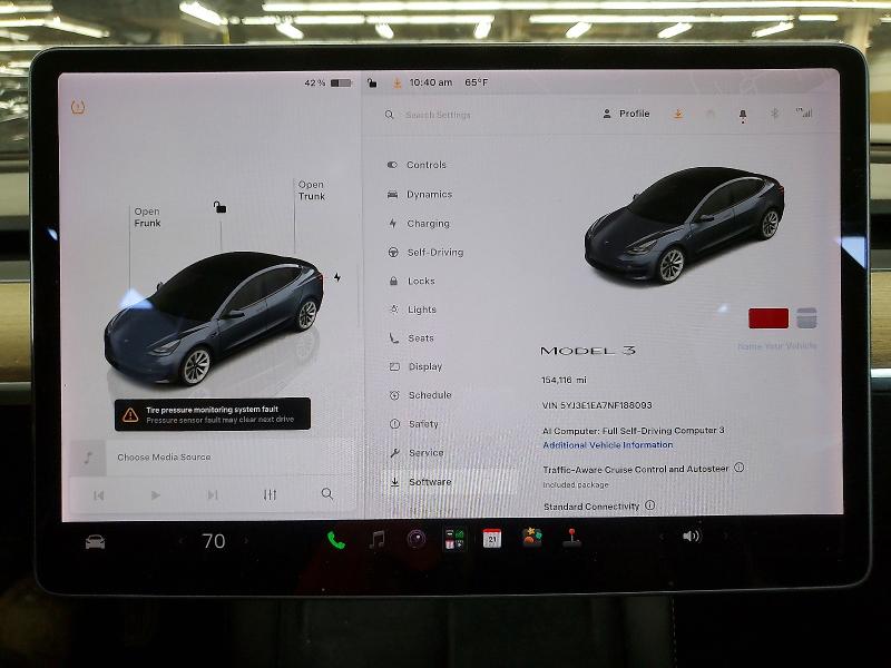 2022 Tesla Model 3 მანქანა იყიდება აუქციონზე, vin: 5YJ3E1EA7NF188093, აუქციონის ნომერი: 54643916