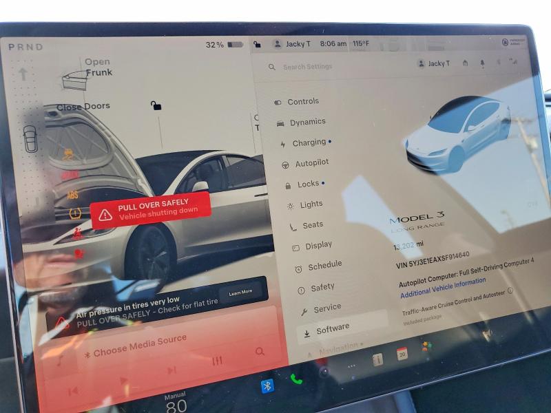 2025 Tesla Model 3 მანქანა იყიდება აუქციონზე, vin: 5YJ3E1EAXSF914640, აუქციონის ნომერი: 54529096